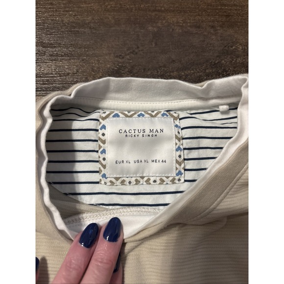 Cactus Man‎ Ricky Singh Long Sleeve Ribbed Textured Shirt Men's XL Layered Look - Picture 3 of 4